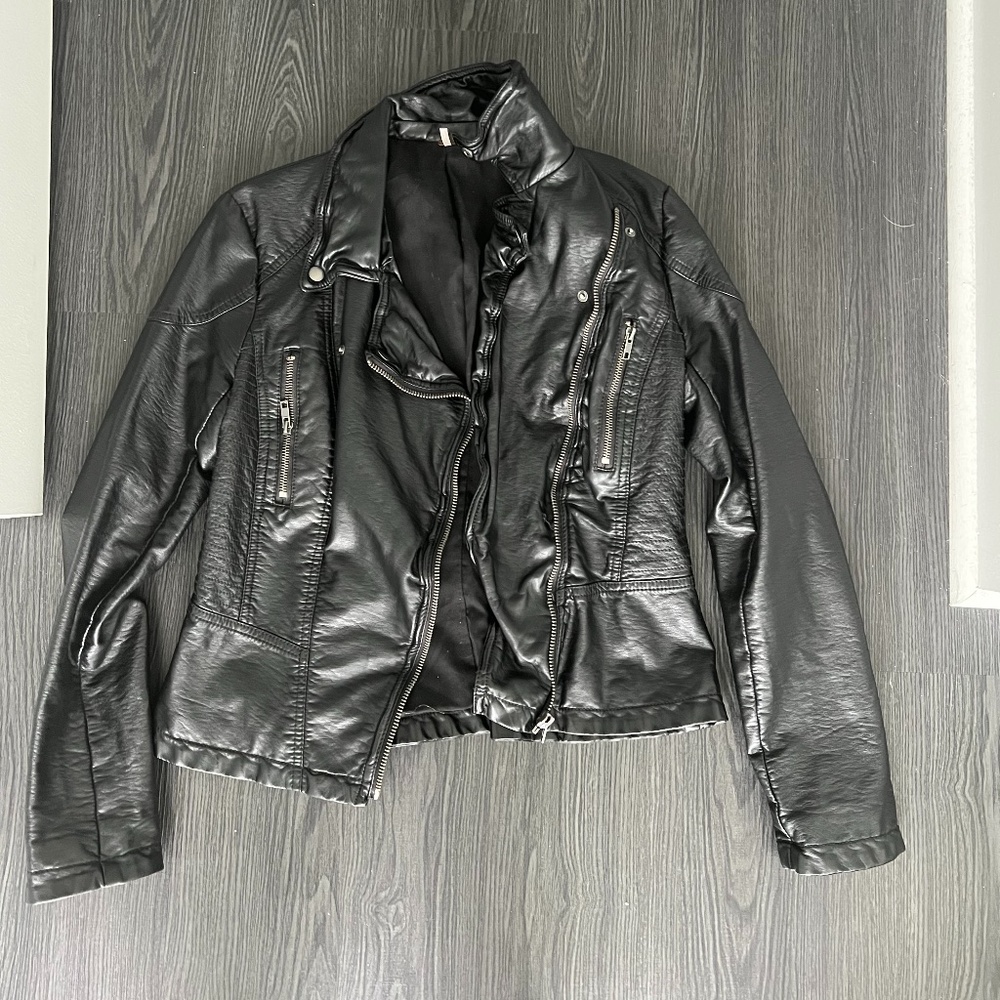 Free People Vegan Leather Jacket